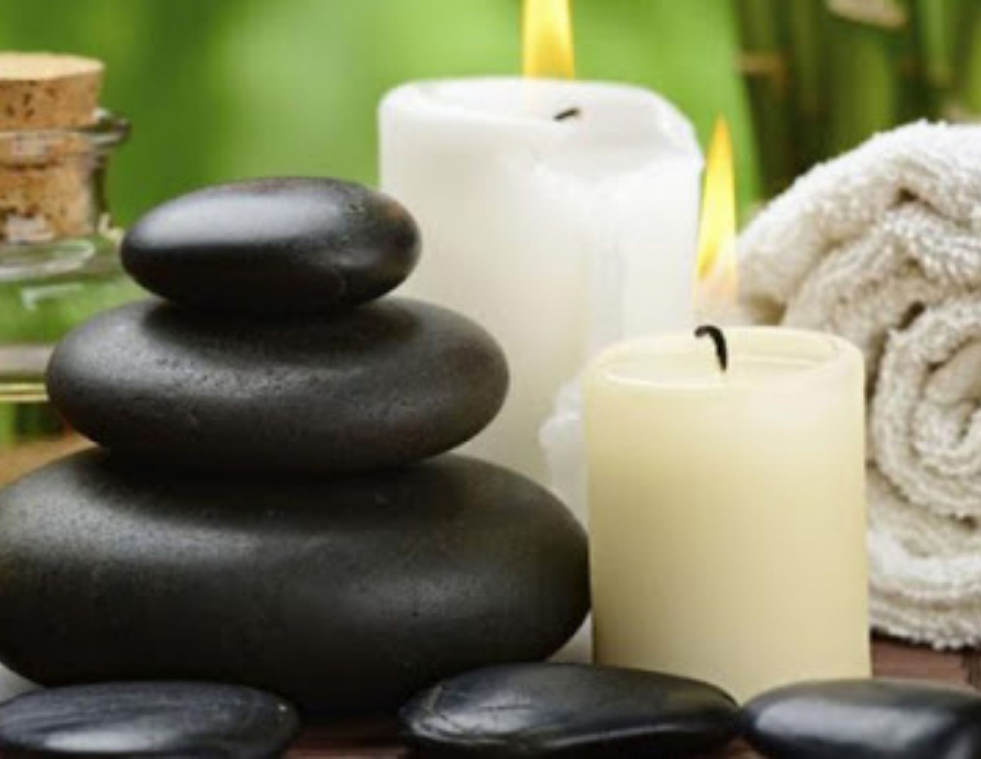 massage hot stones and spa candles at esthiva spa center DHA Lahore