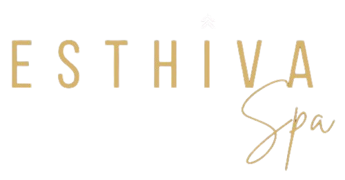 elegent golden text based logo of esthiva spa DHA Lahore